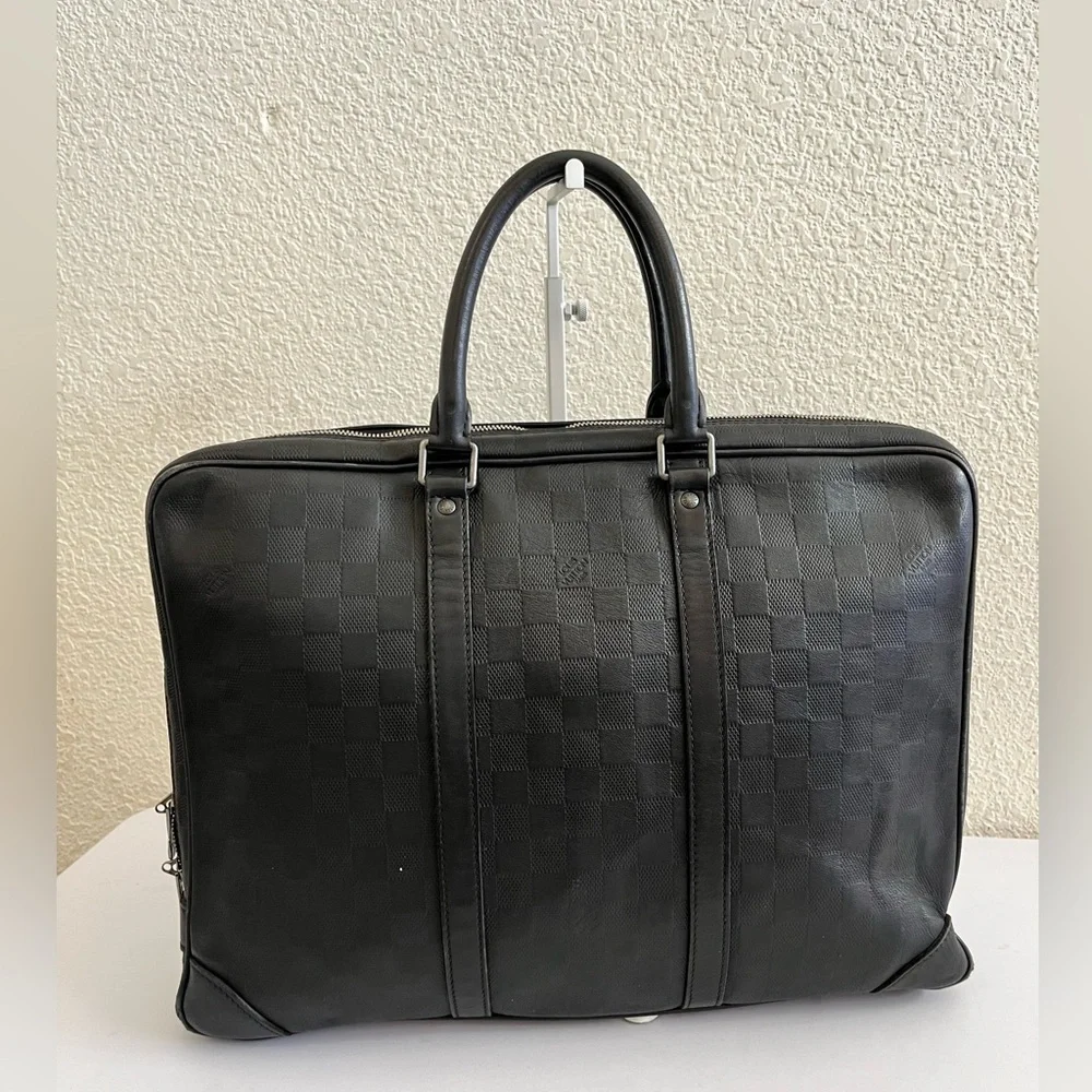 Louis Vuitton Men's Leather Briefcase - Lux Travel Work Bag